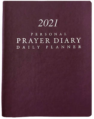 Picture of 2021 Personal Prayer Diary and Daily Planner - Burgundy (Smooth)