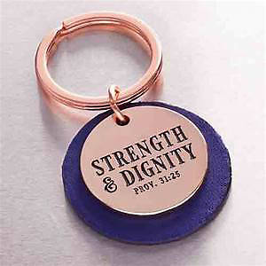 Picture of Keyring in Tin Strength & Dignity