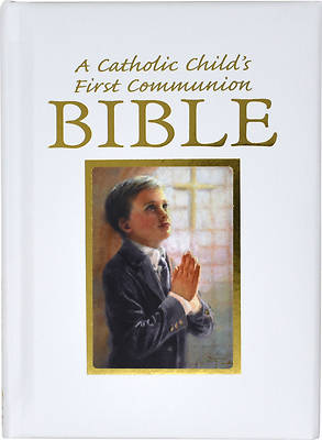 Picture of Catholic Child's First Communion Gift Bible-New American Bible-Boy