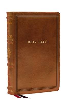 Picture of KJV Large Print Reference Bible, Brown Leathersoft, Red Letter, Comfort Print (Sovereign Collection)