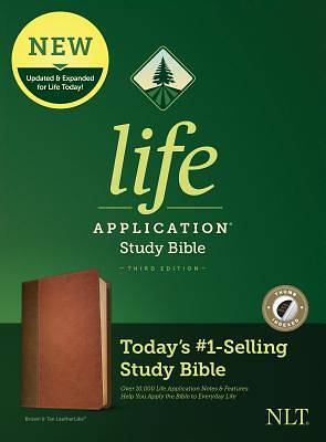 Picture of NLT Life Application Study Bible, Third Edition (Leatherlike, Brown/Tan, Indexed)