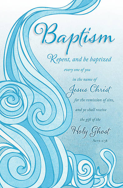 Picture of Baptism Bulletin - Acts 2:38 - Regular 8 1/2" x 11" (Pkg 100)