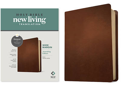 Picture of NLT Wide Margin Bible, Filament Enabled Edition (Red Letter, Genuine Leather, Brown)