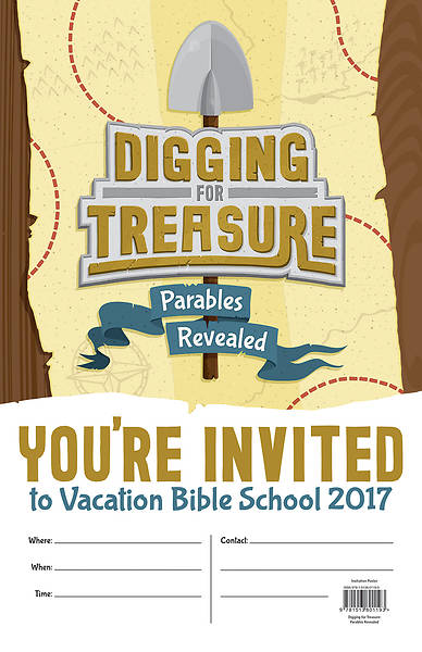 Picture of Vacation Bible School (VBS) 2017 Digging for Treasure: Invitation Poster