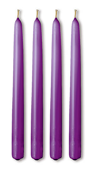 Picture of Candles 15In X 7/8In 4 Purple Advent