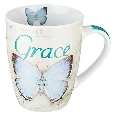 Picture of Botanic Butterfly Blessings Blue "Grace" Mug - Ephesians