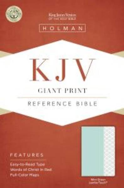 Picture of KJV Giant Print Reference Bible, Mint Green Leathertouch