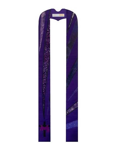 Picture of Beacon Stole Purple Dupioni 52
