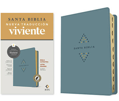 Picture of Biblia Ultrafina Ntv, Letra Grande Con Filament (Sentipiel, Azul Sereno, Índice, Letra Roja)