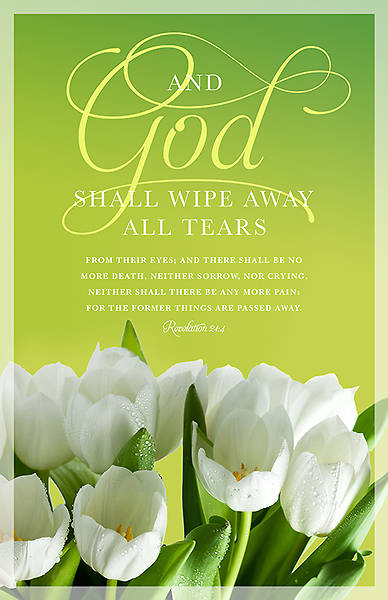 Picture of God Shall Wipe Away All Tears Funeral Regular Size Bulletin