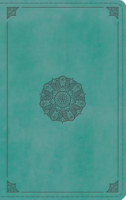 Picture of ESV Large Print Thinline Bible (Trutone, Turquoise, Emblem Design)