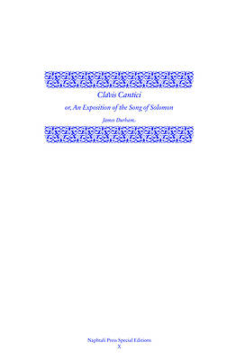 Picture of Clavis Cantici Or, an Exposition of the Song of Solomon