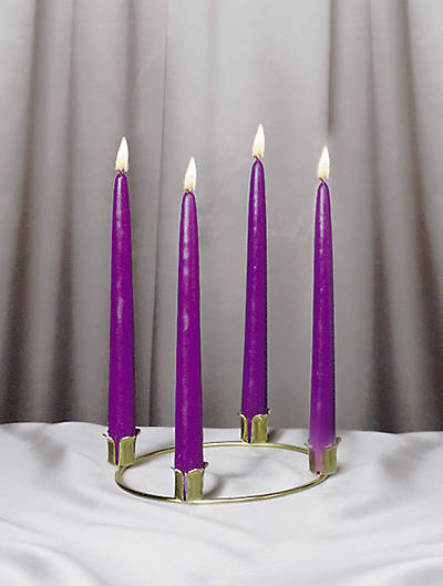 Picture of Advent Wreath 7" Diameter with 4 Purple Candles
