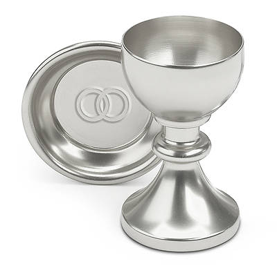 Picture of Artistic Wedding Chalice Set - Silvertone