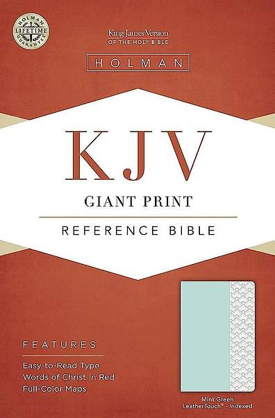 Picture of KJV Giant Print Reference Bible, Mint Green Leathertouch, Indexed