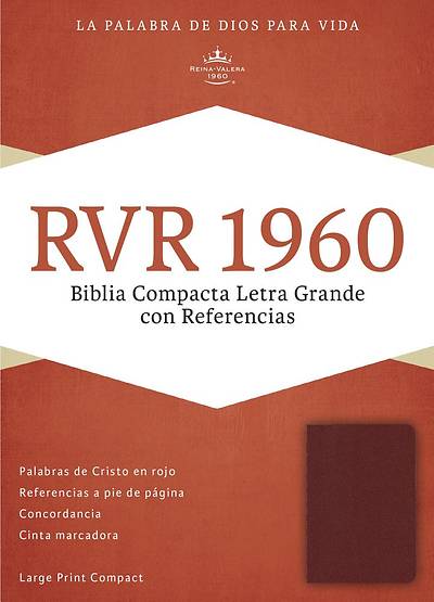 Picture of Rvr 1960 Biblia Compacta Letra Grande Con Referencias, Borgona Imitacion Piel
