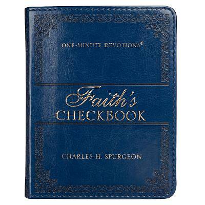 Picture of Lux-Leather Blue - Faith's Checkbook - One Minute Devotions