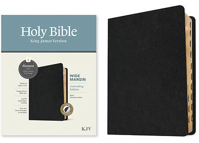 Picture of KJV Wide Margin Bible, Filament Enabled Edition (Red Letter, Genuine Leather, Black, Indexed)