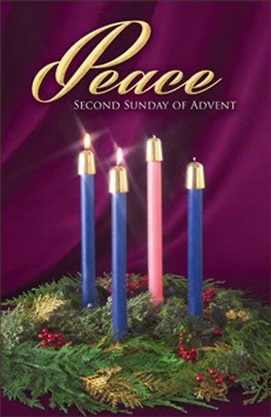 Picture of Peace Second Sunday of Advent Candle Wreath Regular Size Bulletin