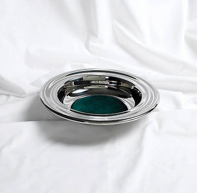Picture of RemembranceWare Silver Offering Plate with Green Felt