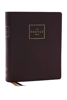 Picture of Nkjv, the Prayer Bible, Genuine Leather, Brown, Red Letter, Comfort Print