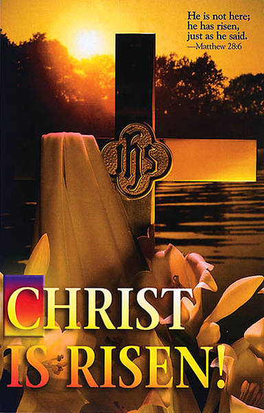 Picture of Christ Is Risen Easter Sunrise Bulletin, Regular Size (Package of 50)