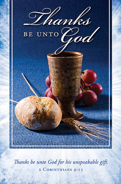 Picture of Thanks Be Unto God Communion Bulletin