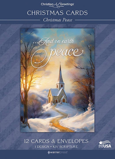 Boxed Cards Solid Christmas Peace - Box of 12