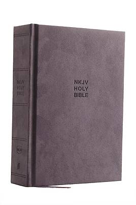 Picture of NKJV, Compact Single-Column Reference Bible, Cloth Over Board, Gray, Red Letter Edition, Comfort Print