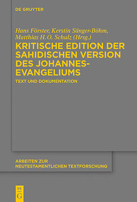 Picture of Kritische Edition Der Sahidischen Version Des Johannesevangeliums