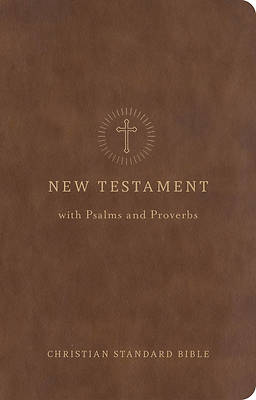 CSB Pocket New Testament with Psalms and Proverbs, Easy-To-Read Optimal Type, Brown Leathertouch
