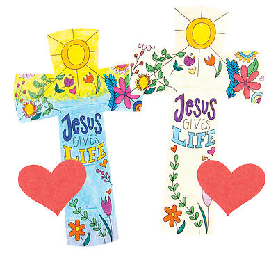 Picture of Vacation Bible School VBS 2022 God's Wonder Lab PK12 Cross with Seedling Heart Craft