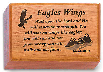 Picture of Eagles Wings Mahogany Keepsake Box