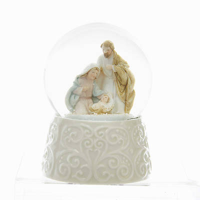 Picture of White Resin Nativity Waterglobe 5"
