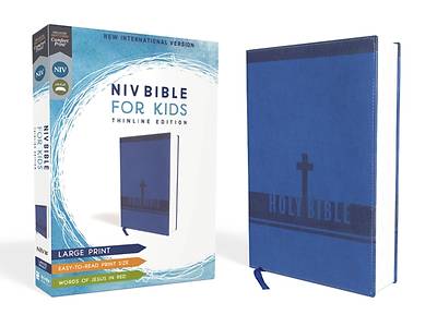 Picture of NIV Bible for Kids, Large Print, Leathersoft, Blue, Red Letter Edition, Comfort Print
