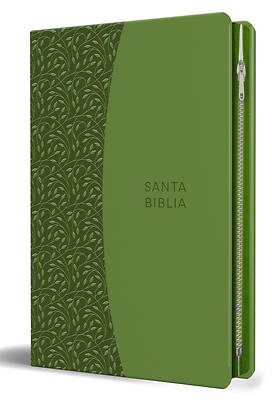 Picture of Biblia Reina Valera 1960 Letra Grande. Símil Piel Verde Con Cremallera / Spanish Holy Bible Rvr 1960. Large Print, Green Leathersoft, with Zipper