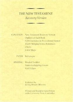 Picture of Recovery New Testament-OE