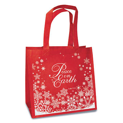 Picture of Eco Tote: Christ Red - Snow Peace on Earth