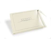 Picture of Small Cream Guest Book with Pen