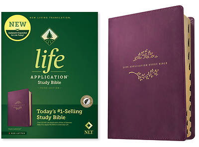 Picture of NLT Life Application Study Bible, Third Edition (Red Letter, Leatherlike, Purple, Indexed)
