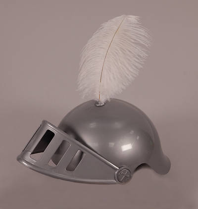 Picture of Vacation Bible School (VBS) 2017 Mighty Fortress Plastic Soldier Helmet and Feather