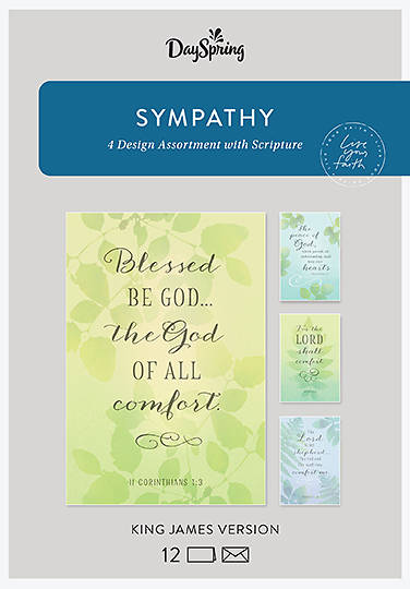 Picture of Blessed Be God Sympathy Cards, Box of 12 (KJV)