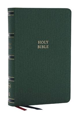 Picture of Nkjv, Single-Column Reference Bible, Verse-By-Verse, Leathersoft, Green, Red Letter, Comfort Print