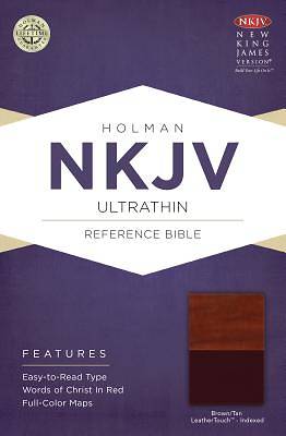 Picture of NKJV Ultrathin Reference Bible, Brown/Tan Leathertouch Indexed