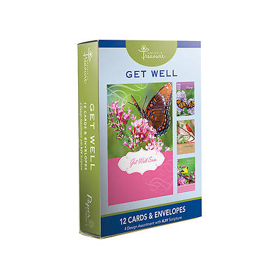 Picture of Get Well Boxed Cards-Butterfly & Bird Designs Pack of 12
