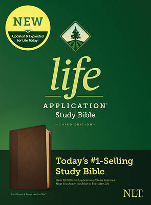 Picture of NLT Life Application Study Bible, Third Edition (Leatherlike, Dark Brown/Brown)