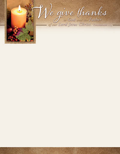 Picture of We Give Thanks Thanksgiving Letterhead