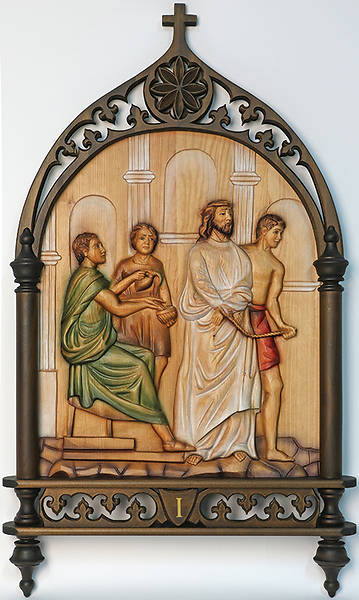 Picture of Koleys K789 Hand Carved Gothic Style Stations of the Cross Set