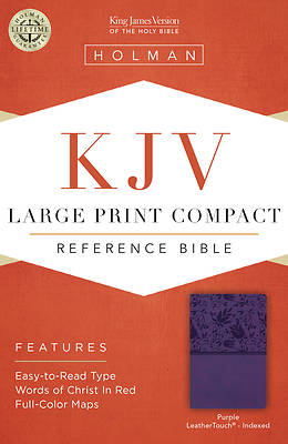 Picture of KJV Large Print Compact Reference Bible, Purple Leathertouch, Indexed