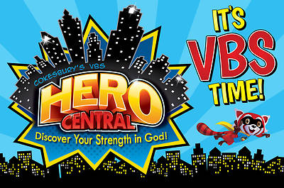 Picture of Vacation Bible School VBS Hero Central Invitation Postcards (Pkg of 24)